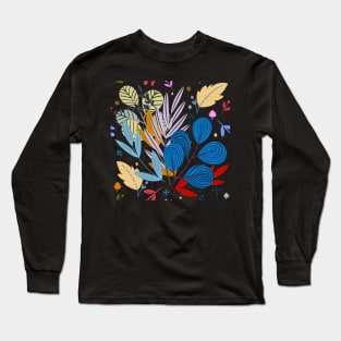 illustration of abstract colored flower Long Sleeve T-Shirt